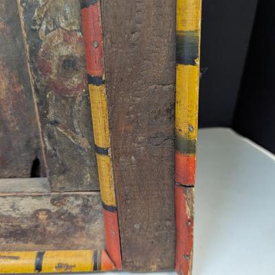 India Wooden Door Double Opening Center Colorful Wood