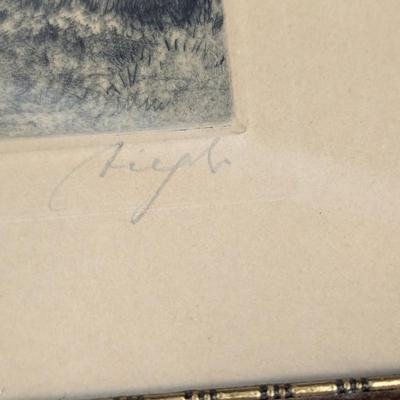 Signed Castello di Ferro Drawing Approx 11" x 9" French Buildings Landmarks