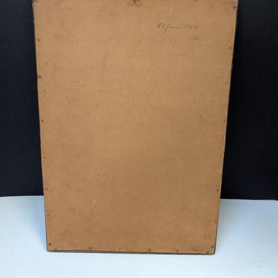 Vintage Detailed Architecture Landscape Drawing Signed Approx 15" x 10 3/4"