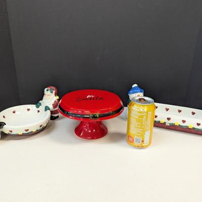 Holiday Snowmen Snack Dishes