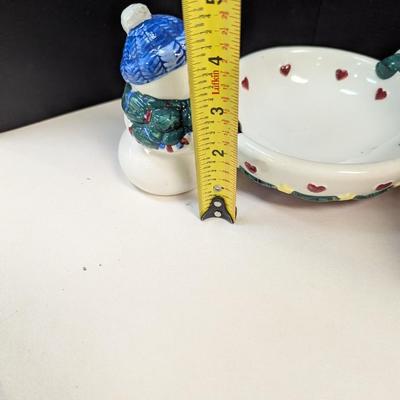 Holiday Snowmen Snack Dishes