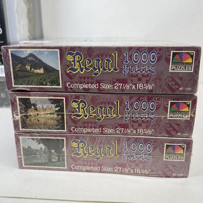 LOT 21: NIP Puzzles: Regal Castle, Springbok, FX Schmid & More