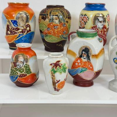LOT 23: Collection of Mini Porcelain Vases made in Japan