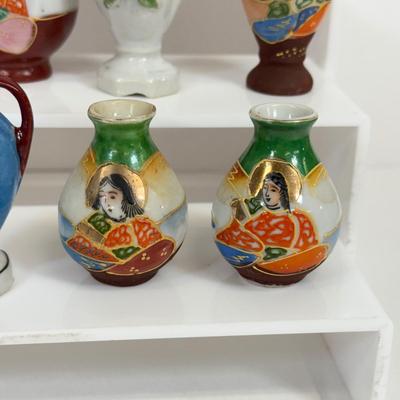 LOT 23: Collection of Mini Porcelain Vases made in Japan