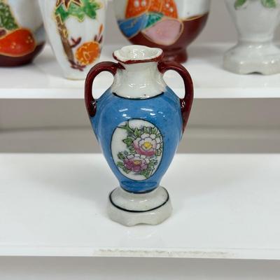 LOT 23: Collection of Mini Porcelain Vases made in Japan
