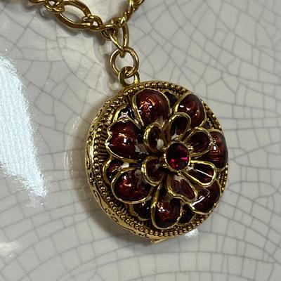 LOT 31: Vintage Jewelry - Mary Chess Solid Perfume Brooch and More