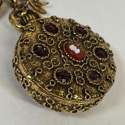 LOT 31: Vintage Jewelry - Mary Chess Solid Perfume Brooch and More