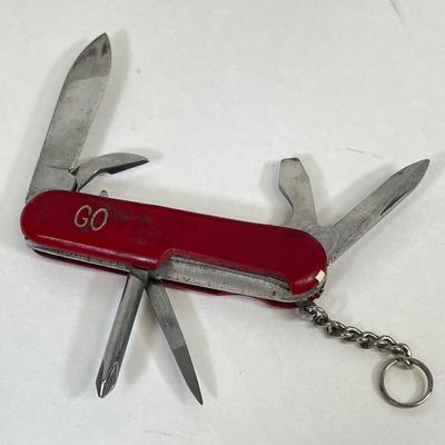 LOT 33: Commemorative Framed Korean War Wire Fence Piece, Swiss Army Knife and More