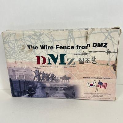 LOT 33: Commemorative Framed Korean War Wire Fence Piece, Swiss Army Knife and More