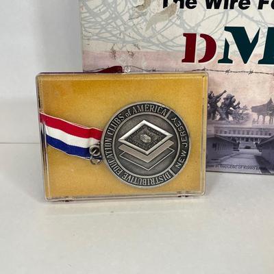 LOT 33: Commemorative Framed Korean War Wire Fence Piece, Swiss Army Knife and More