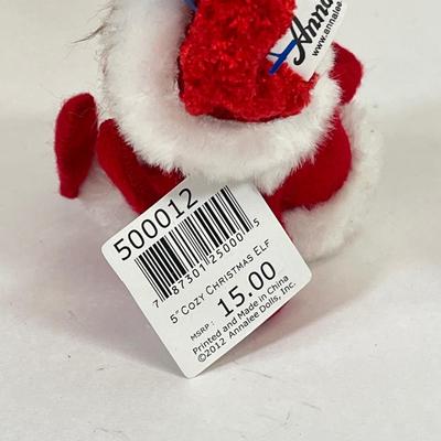 LOT 34: Annalee Christmas Dolls - Elves, Snowman, Lion