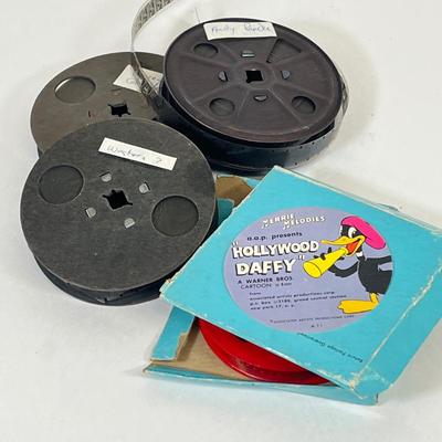 LOT 36: Vintage 8mm and 16mm Film Reels - Daffy Duck, Barney Google and More