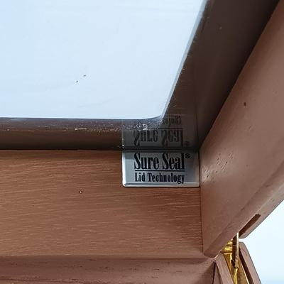 LOT 49: Quality Importers Trading Co Humidor with Vintage Ashtrays