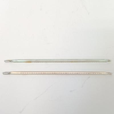 LOT 57: Vintage H-B Instrument Shoulder Immersion Glass Thermometer, Tycos Rochester Gas-Filled Glass Thermometers & Haslam Forceps