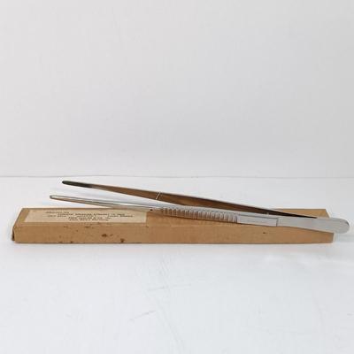 LOT 57: Vintage H-B Instrument Shoulder Immersion Glass Thermometer, Tycos Rochester Gas-Filled Glass Thermometers & Haslam Forceps