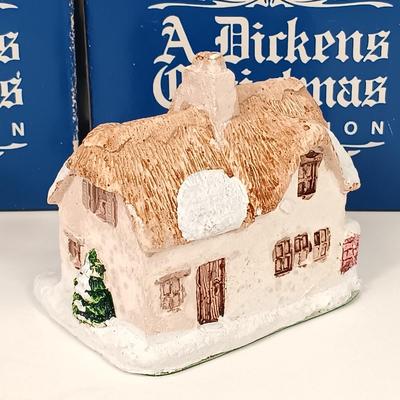 LOT 58: Set of (5) Hand-Painted Miniature A Dickens Christmas Houses