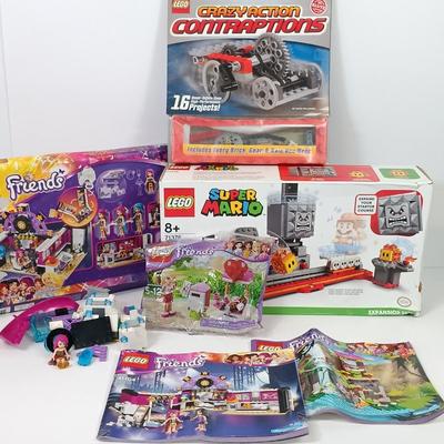 LOT 59: Lego Super Mario Thwomp Drop New/Damaged Box with Lego Friends Pieces & More