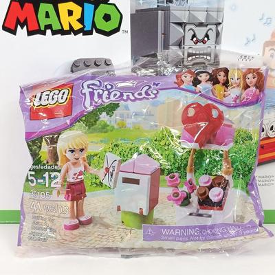 LOT 59: Lego Super Mario Thwomp Drop New/Damaged Box with Lego Friends Pieces & More