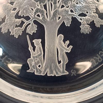 LOT 60: Vintage Franklin Mint The Liberty Tree Crystal Plate & Goebel Israel Plate