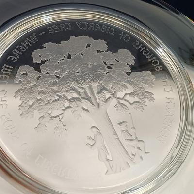LOT 60: Vintage Franklin Mint The Liberty Tree Crystal Plate & Goebel Israel Plate