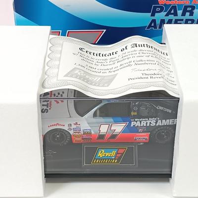 LOT 62: Revell Die-cast 97' Monte Carlo, Ertl 94' Convertible, Signed Martin Truex Jr Photo & Dale Jarett Figurine