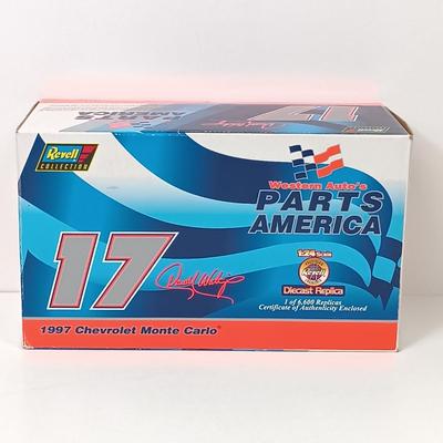 LOT 62: Revell Die-cast 97' Monte Carlo, Ertl 94' Convertible, Signed Martin Truex Jr Photo & Dale Jarett Figurine