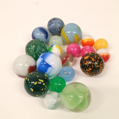 LOT 63: Vintage Marble Collection: Including Several Clay Marbles