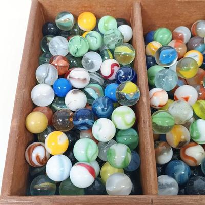LOT 64: Vintage Marble Collection: Including Several Uranium Glass Marbles