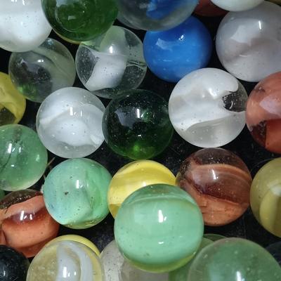 LOT 64: Vintage Marble Collection: Including Several Uranium Glass Marbles