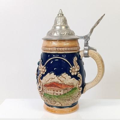 LOT 66: Goebel Hummel Sister Figurine, Shawnee Pennsylvania Dutch Creamer & German Made Steins