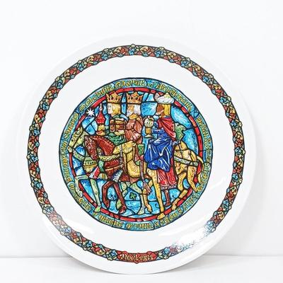 LOT 68: Large Mercury Glass Bear Ornament, Clothique Patriotic Santa Ornament, Limoges Plate & More