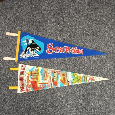 LOT 70: Collection of Vintage Pennants
