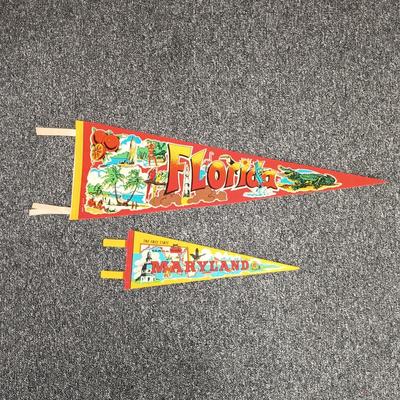 LOT 70: Collection of Vintage Pennants