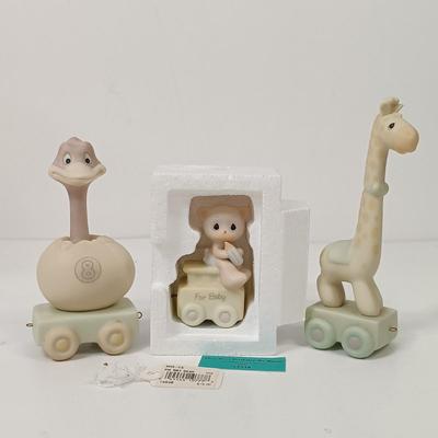 LOT 72: Precious Moments Noah's Ark Starter Set with All Aboard Birthday Figurines
