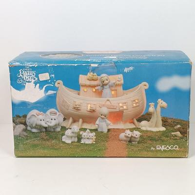 LOT 72: Precious Moments Noah's Ark Starter Set with All Aboard Birthday Figurines