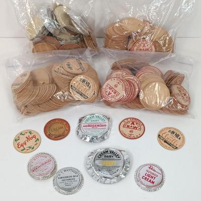 LOT 76: Large Collection of Vintage Milk Caps