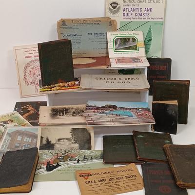 LOT 78: Set of (4) Little Leather Library Books with Vintage Ephemera