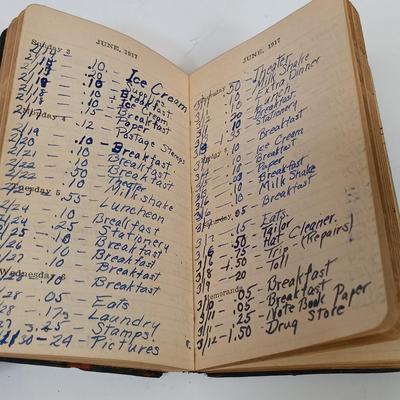 LOT 78: Set of (4) Little Leather Library Books with Vintage Ephemera