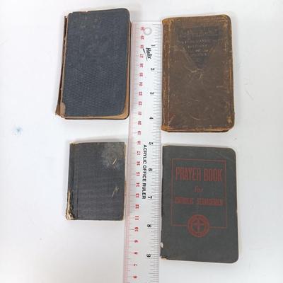 LOT 78: Set of (4) Little Leather Library Books with Vintage Ephemera