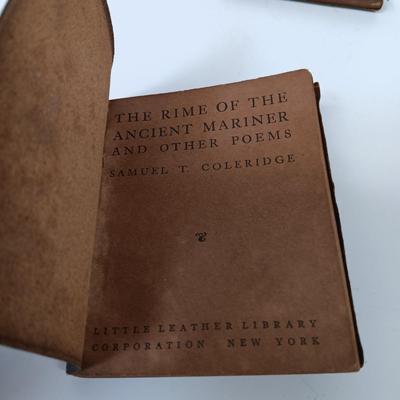 LOT 78: Set of (4) Little Leather Library Books with Vintage Ephemera