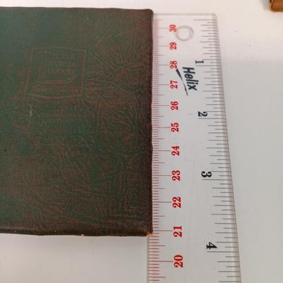 LOT 78: Set of (4) Little Leather Library Books with Vintage Ephemera