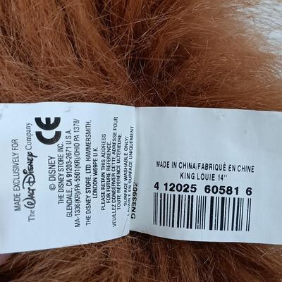 LOT 86: Disney Store 14" King Louie Plush with Medium Size Disney Plush Dolls