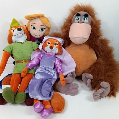 LOT 86: Disney Store 14" King Louie Plush with Medium Size Disney Plush Dolls