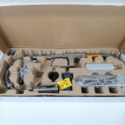 LOT 92: Glacier Bay Gage Single-Hand Spring Neck Pull-Down Sprayer Kitchen Faucet
