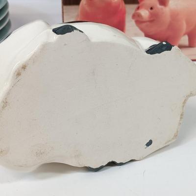 LOT 93: Country Collectibles - Signed Richard Teil Rabbit Sculpture, Williams Sonoma Plates & More