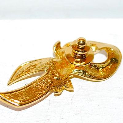 Large Pink & Gold Color "Breast Cancer" BROOCH (2" x ¾")