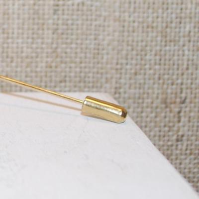 Mens or Ladies Rose BROOCH (3½") with Gold Tone Leaf