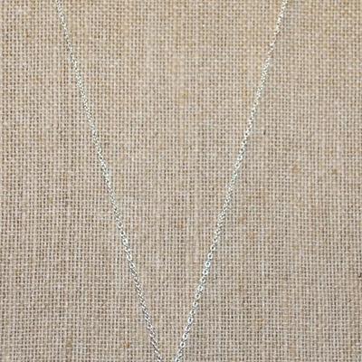 VINTAGE Style Double Square Block PENDANT (1" x 1") on a Silver Tone Necklace Chain 18" L