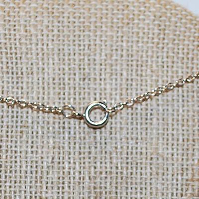 2 Color CROSS with Gold Tone on One Side and Silver Tone on the Other Side on a Silver Colored Chain 16" L