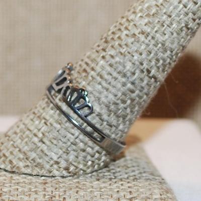 Size 10½ Delicate Stainless Steel "TRIPLE CROWN" Ring (1.5g)